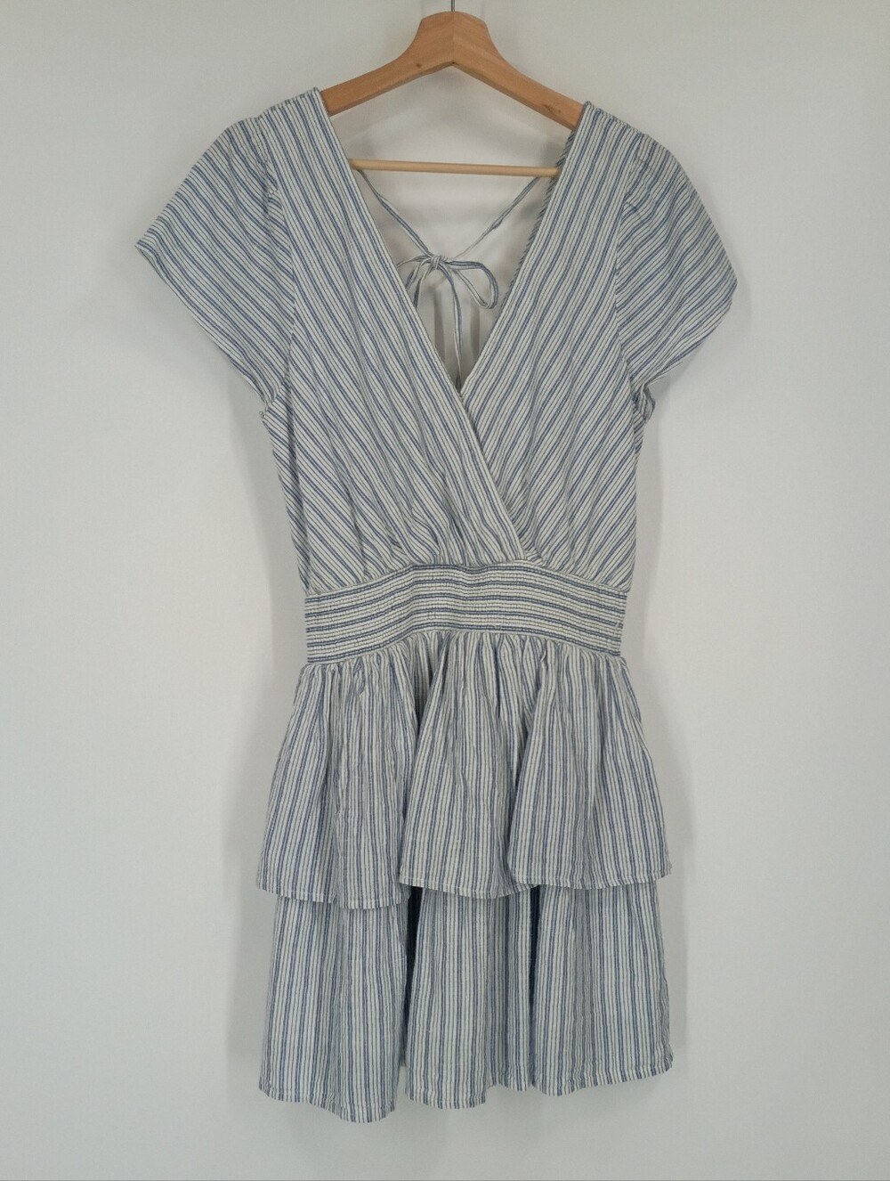 American Eagle Stripe Tiered Mini Dress